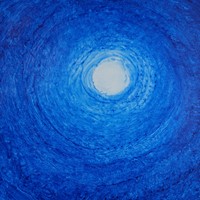 encres gouffres bleus sur papier Yupo 50x41cm Mars 2020 2